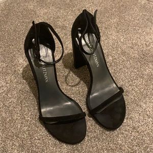 Stuart Weitzman Nudist clear block heel